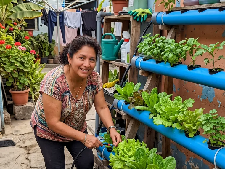 Huerta hidropónica casera